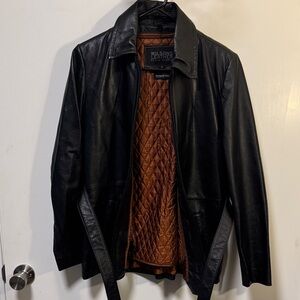 Wilsons Leather Black Trench Coat for Women